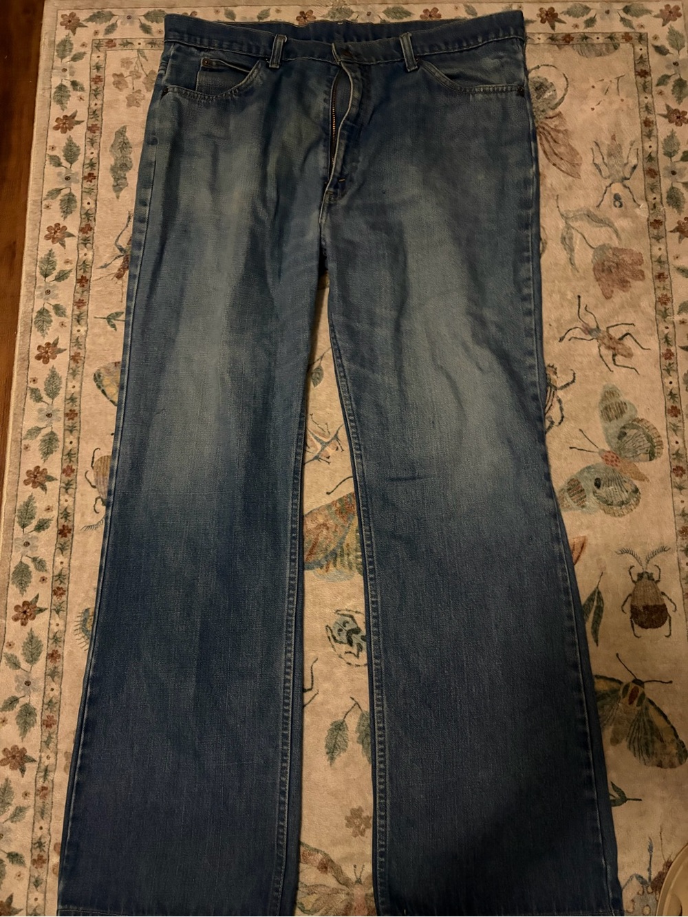 VTG 70s Levi’s Orange Tab 517 Flare Wash Jeans Talon 42 Size 37